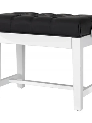 Proline klavírní stolička Deluxe lesklá, bílá Výprodej